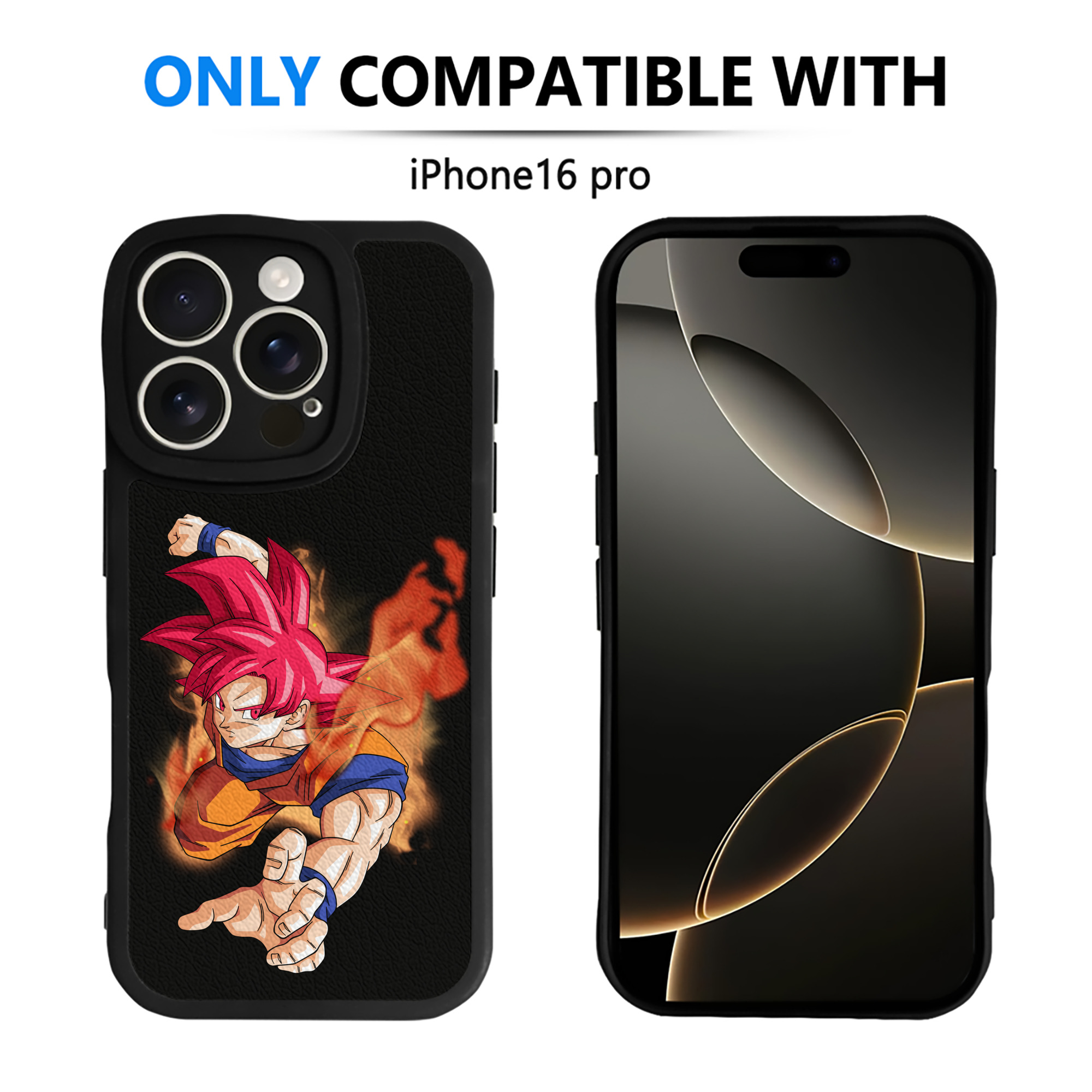 （画像用） ドラゴンボール 孫悟空（そん ごくう）Son Goku カカロット DRAGON BALL Kakarotto 【iPhone 16シリーズ対応】シリコンスマホケース（レザー調） 材質：シリコン